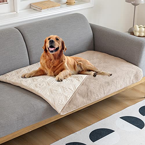 fuguitex Waterproof Dog Blanket Bed Anti-Slip Cover Fleece Lightweight Plush Fuzzy Cozy Plush Pet Blanket Throw Blanket for Couch Sofa