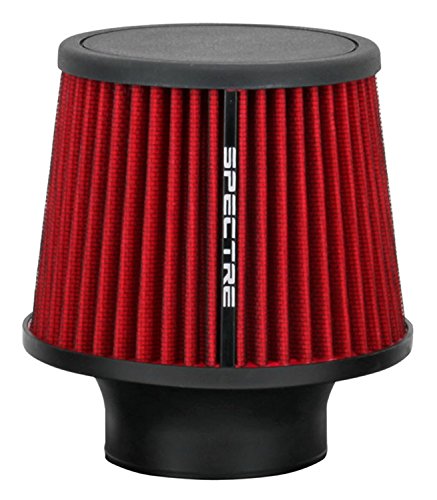 Spectre Performance Universal Clamp-On Air Filter: High Performance,Washable Filter: Round Tapered,3 in (76 mm) Flange ID,6.5 in (165 mm) Height,6 in (152 mm) Base,4.75 in (121 mm) Top,SPE-9132,Red