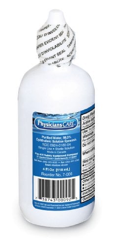 First Aid Only 500-7-006 Emergency Eye Wash Solution, 4 Oz. Bottle, 48 Pack