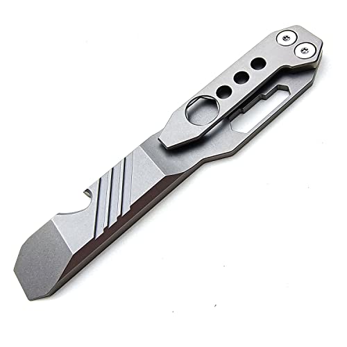 Titanium Pry Bar Outdoor Prybar EDC Wrench Bottle Opener Multi-function tool with Pocket Clip