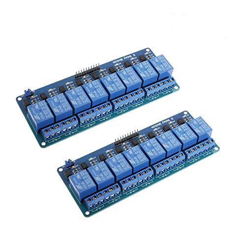 Xiuxin 2pcs 5V 8 Channel Relay Module Board for Arduino PIC AVR DSP ARM