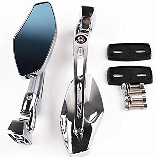 XYZCTEM Universal Chrome Adjust Racing Sport Mirrors for Honda CBR 600 1000 RR F4i F4 Suzuki GSXR 600 700 1000 1300 Hayabusa Busa Kawasaki Ninja ZX 6R 7R 9R 10R 12R 14R Yamaha YZF R1 R6 R6S 1000 600