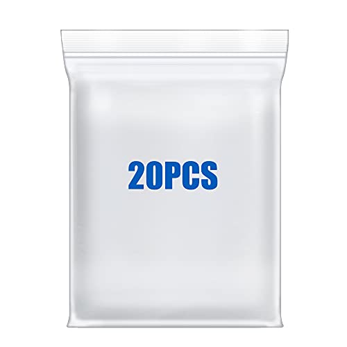 20 Pcs 10"x13" Thick Clear Zip Seal Lock Storage Bags 2 Gallon Heavy-Duty 4 Mil Plastic Resealable Zipper Poly Bags
