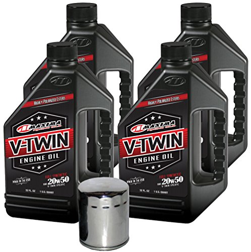 MaximaHiflofiltro VTEOCK13 Full Synthetic Engine Oil Change Kit for Harley Davidson Twin Cam V-Twin - 4 quart