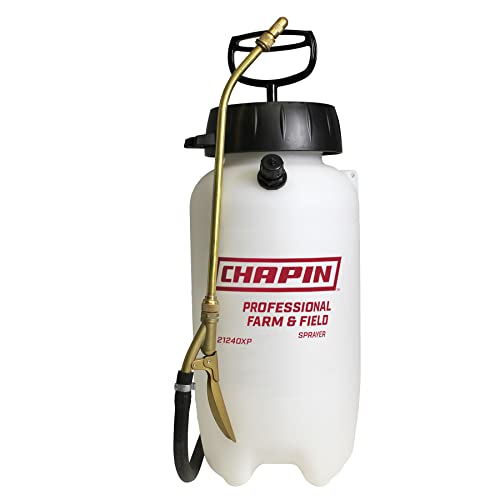 Chapin International Professional Farm & Field Viton Sprayer for Fertilizer, Herbicides and Pesticides Chapin 21240XP 2-Gallon Profes, 2 gallon translucent white