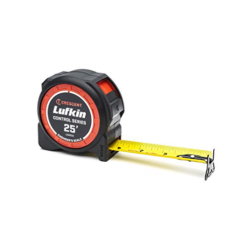 Crescent Lufkin 1-3/16 x 25' Command Control Series Yellow Clad Engineers Tape Measure - L1025CD-02