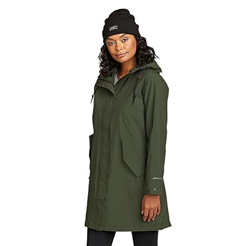 Eddie Bauer Women's Port Townsend Trench Coat, Dark Loden, X-Large