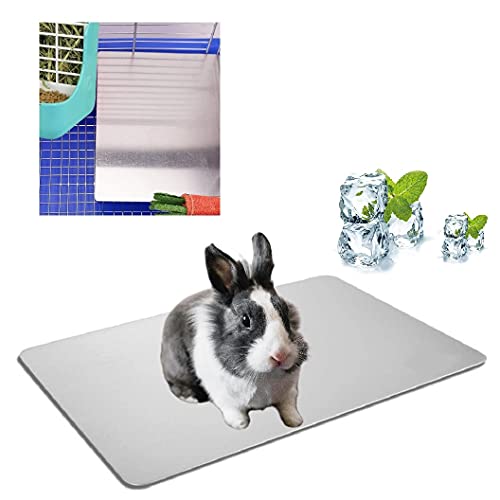 Rabbit Cooling Pad, Hamster Cooling Pad Pet Cooling Mat for Rabbit Bunny Hamster Puppy Kitten Guinea Pig & Other Small Pets Stay Cool Summer - Bite Resistance Pet Cool Plate Ice Bed