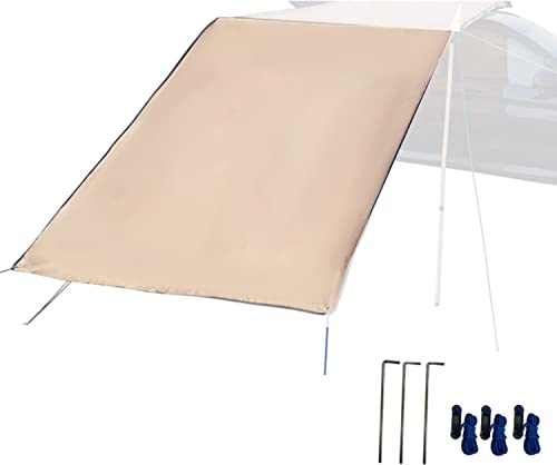 DANCHEL OUTDOOR Waterproof Windbreak Extension Canopy for Camper Car Awning, Side Wall Panel Cloth for SUV Overland Car Tents(Khaki, 8.2ftx6.5ft)