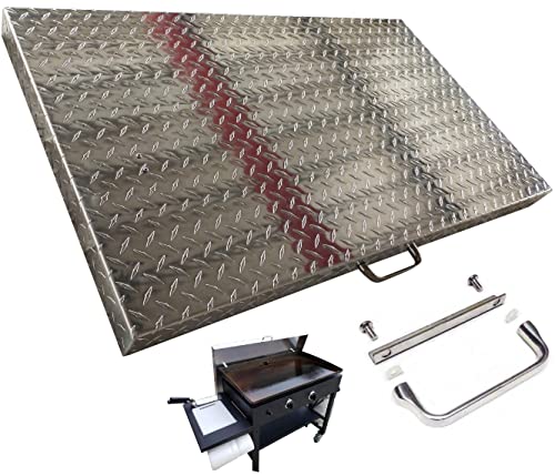 Premium Home Griddle Cover 28 Inch Hardcover: for Blackstone Griddle, Blackstone Griddle Accessories Cover, Flat Top Griddle/Grill Cover, Great for Outdoors, Diamond Plate Aluminum