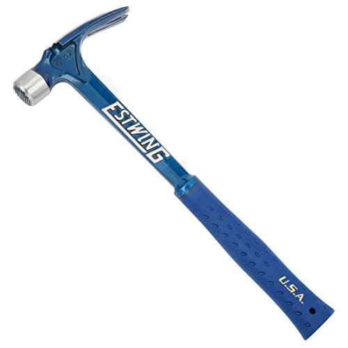 Estwing Ultra Series Hammer - Rip Claw Framer with Milled Face & Shock Reduction Grip - E6-15SM, 425g (15oz) , Blue