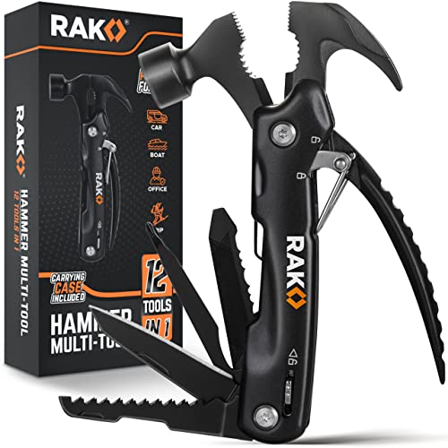 Father's Day Gifts for Dad RAK Hammer Multitool - Cool Unique Gifts For Dads Who Have Everything - Compact DIY Survival Multi Tool Gfit for Men, Husband, Handyman - Backpacking & Camping Accessories