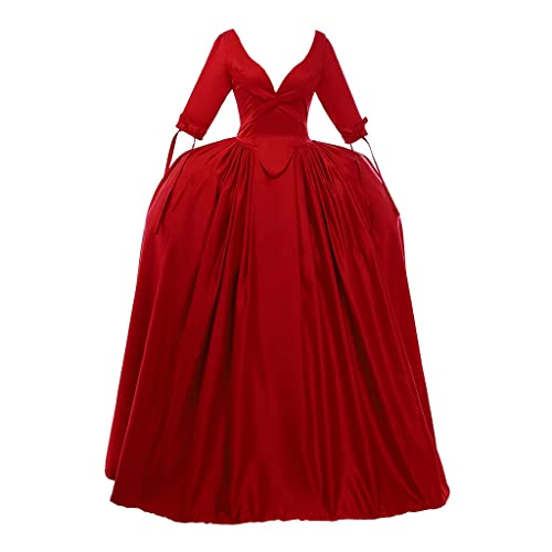 Women's Scottish Highland Dress Claire Fraser Red Dress Ball Gown from Outlander