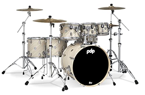 Pacific Drums & Percussion Drum Set PDP Concept Maple 7-Piece, Twisted Ivory Shell Pack (PDCM2217TI)