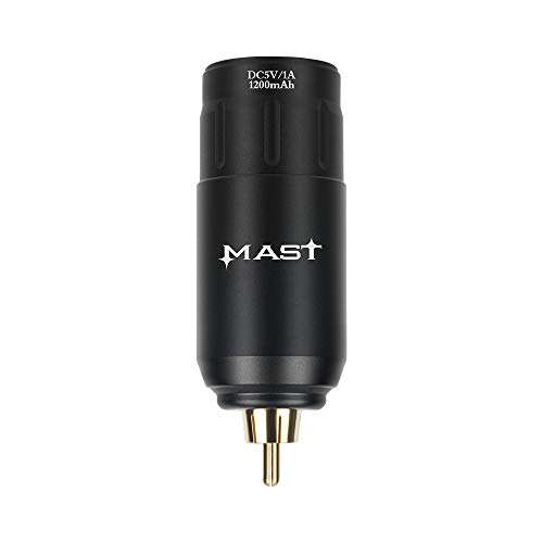 Mast U1 Tattoo Battery Wireless Power Supply for RCA Rotary Tattoo Pen Machine (Black)