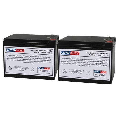 Set of 2 - Neuton Mowers CE5 Battery - Replacement UB12100-S Universal Sealed Lead Acid Battery (12V, 10Ah, 10000mAh, F2 Terminal, AGM, SLA)