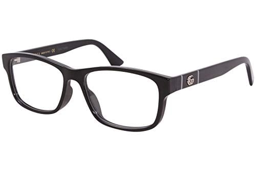 Gucci Web Men's GG0640OA 001 Black Full Rim Rectangular Eyeglasses 55mm