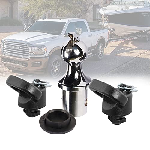Flynsu 60638 Towing Gooseneck Hitch Kit, 2-5/16 Inch Ball, 38,000 lbs GTW, for 2014-2023 Ram 2500 3500 Trucks, 6-1/2 and 8 Foot Bed, with Safety Chain Anchor Loops 82216057AA