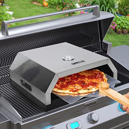 Caprihom Pizza Ovens for Grill Top Original Box Kit Pizza Oven with 12" Pizza Stone Portable Pizza Oven for Most Gas Grill Charcoal Grill Pellet Grill & Other Grills