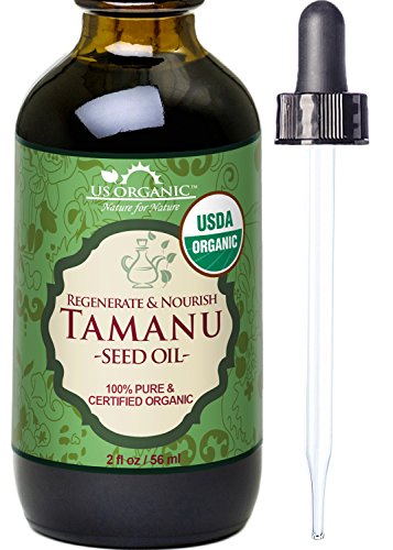 US Organic Tamanu Oil, USDA Certified Organic, 100% Pure Virgin Cold Pressed Unrefined, Dark Green Color, Sourced from Southeast Asia_Improved Cap_2oz (56 ml)