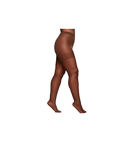 Berkshire Women's Plus Size Queen All Day Sheer Pantyhose - Non Control Top Sandalfoot 4416, French Coffee, 7X