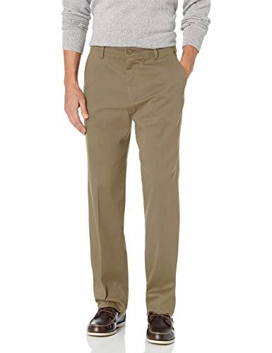 DOCKERS Men's Classic Fit Easy Khaki Pants (Regular and Big & Tall), Timber Wolf (Stretch), 34W x 32L