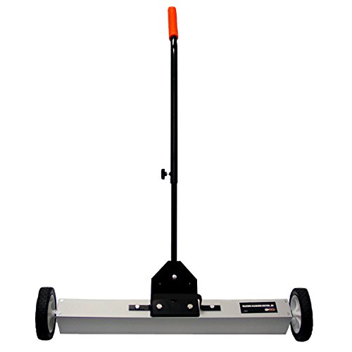 Grip 36" Magnetic Sweeper With Wheels & Release - 50 Pound Capacity - Extendable Handle 35-1/2" to 50" - Easy Cleanup of Workshop, Garage, Construction