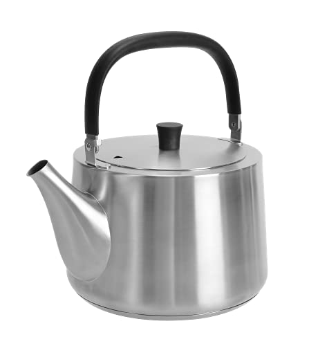 Dr.HOWS Deluxe Stainless Steel Tea Kettle Stovetop 3.5L, Folding Silicon Handle, Easy to Clean