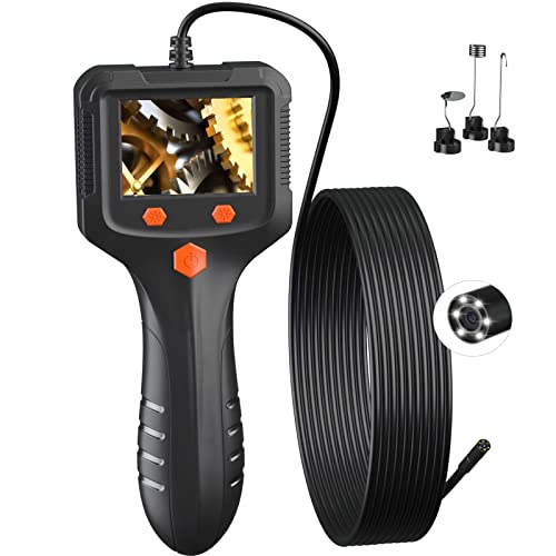 Daxiongmao Borescope, Endoscope Camera with Light, Handheld Waterproof Detection Camera, IP67 HD Endoscope Inspection Camera, Portable Snake Camera with 11.5FT Semi-Rigid Cord(2.4")