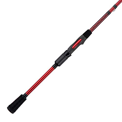 Ugly Stik Carbon Spinning Fishing Rod, Red/Black, 5'6" - Light - 2pc