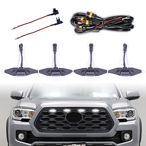 LED Grille Lights for 2020 2021 2022 2023 Tacoma TRD Off Road and Sport OEM Grill Raptor Lights (White Lights)