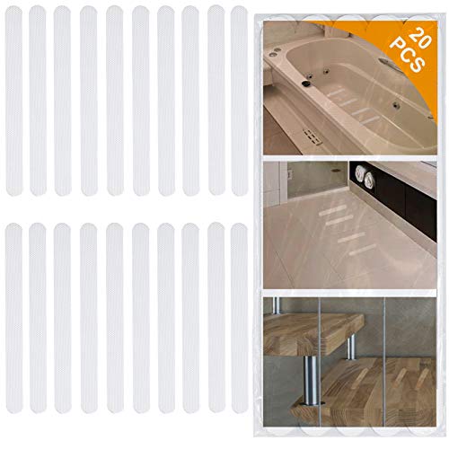 20 Pack Non Slip Bath Tub Stickers Strips, Anti Slip Shower Treads, Bath Safety Stickers Tape, Slip Resistant Decals for Tub Pools Floor Bathrooms Stairs to Prevent Slippery