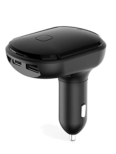 Lncoon Car Charger with GPS Tracking, 4G Hidden GPS Tracker Device, Dual USB Type C Charging Port, Real Time Location, Multiple Alerts, Fatigue Driving Reminder