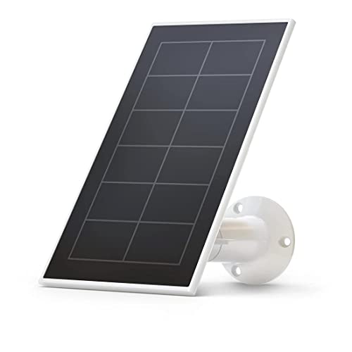 Arlo Essential Solar Panel Charger - Arlo Certified Accessory - Weather Resistant, 8 ft Power Cable, Adjustable Mount, Only Works with Arlo Essential and Essential XL Cameras, White - VMA3600