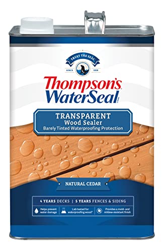 Thompson's Water Seal Transparent Wood Sealer, Natural Cedar, 1 Gallon