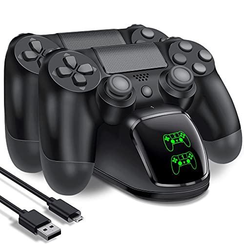 PS4 Controller Charger Dock Station, PS4 Controller Charger Station for Playstation 4 Controller, PS4 Remote Charging Station with Fast-Charging Port, Replacement for Playstation 4 Controller Charger