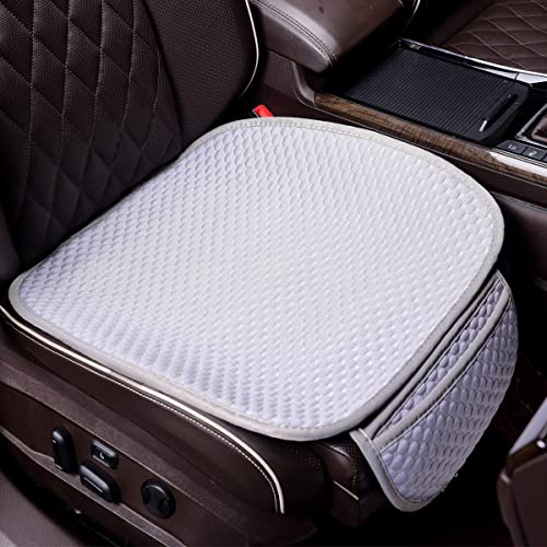 Bamboolady Ice Linen Car Seat Cover,Cooling Bottom Seat Covers for Cars,Universal Car Seat Cushion Breathable,Ventilated Front Seat Only Gray