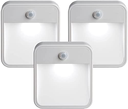 Beams MB720 20 Lumen Wireless Battery Powered Motion Sensing Nightlight, 3-Pack, White