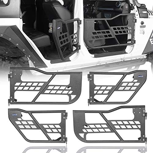 u-Box for Jeep 4 Doors Tube Doors Tubular Offroad Trail Doors Summer Half Doors for 2007-2018 Jeep Wrangler JKU 4-Door Unlimited