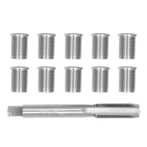 Spark Plug Thread Repair Tool, M10x1.0 Bolt + M12x1.0 Tap Auto Accessories Hardware Kit for Gasoline Engines, Generators