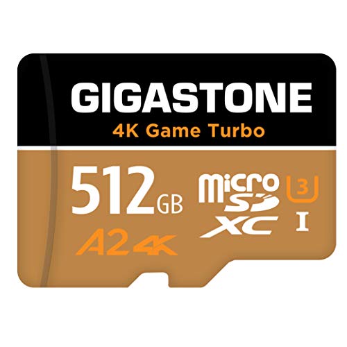 [5-Yrs Free Data Recovery] Gigastone 512GB Micro SD Card, 4K Game Turbo, MicroSDXC Memory Card for Nintendo-Switch, GoPro, Action Camera, DJI, UHD Video, R/W up to 100/60 MB/s, UHS-I U3 A2 V30 C10