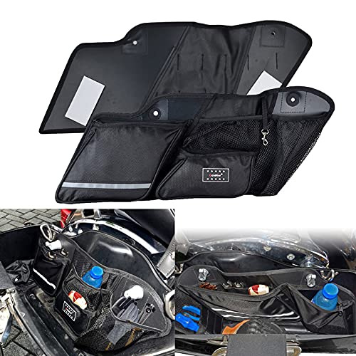 Goldfire Street Glide Storage Accessories, 2 Pack Saddlebag Liners Saddle Bag Side Organizer Storage Bag for 2014-2022 Touring Road King Road Glide Electra Glide Saddlebag Wall Organizers (Black)