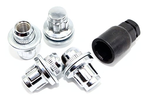 Set of 4 12x1.5 Veritek OE 1.47 Inch Mag Factory Style Replacement Chrome Lug Nut Wheel Locks for Lexus Toyota