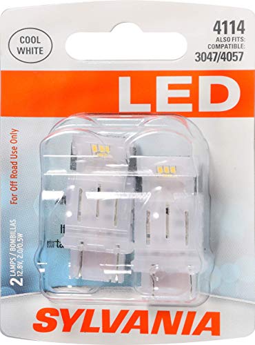 SYLVANIA - 4114 LED White Mini Bulb - Bright LED Bulb, Ideal for Daytime Running Lights (DRL) and Back-Up/Reverse Lights (Contains 2 Bulbs)