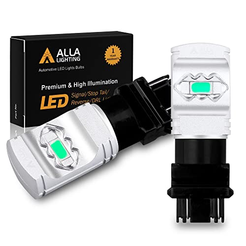 Alla Lighting 3800lm T25 3156 3157 Ice Blue LED Bulbs Xtreme Super Bright 3457 3056 4114 3157 LED Bulb ETI 56-SMD 8000K LED 3157 Bulb for Cars Trucks SUVs Turn Signal Daytime Running DRL Lights (2pc)