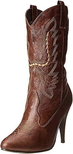 Ellie Shoes womens 418-cowgirl boots, Brown, 9 US