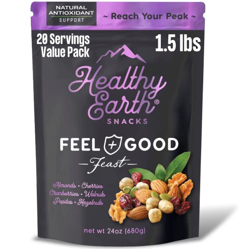 HEALTHY TRAIL MIX | Mixed Nuts Unsalted with No Peanuts | Trail Mix Bulk with Cranberries, Mixed Nuts Gourmet Snacks, Gluten Free, No Preservatives, High Fiber Snacks, (Natural Antioxidant, 20 Servings)