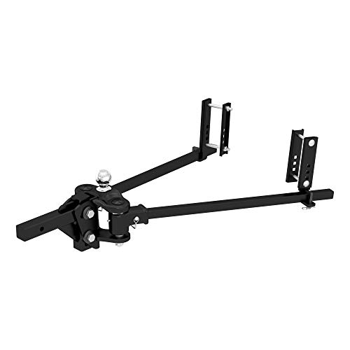 CURT 17501 TruTrack 4P Weight Distribution Hitch with 4X Sway Control, Up to 15K, 2-in Shank, 2-5/16-Inch Ball , Black