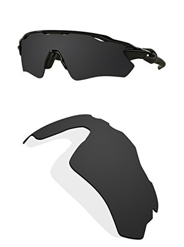 Littlebird4 1.5mm Polarized Replacement Lenses for Oakley Radar EV Path Sunglasses - Multiple Options (Dark Black)