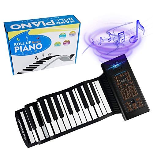 88 Keys Portable Piano With Storage Bag,Keyboard Hand Roll Piano,Roll Up Keyboard Piano, Foldable Piano,Roll Out Piano,Kids Keyboard Piano, Travel Piano 